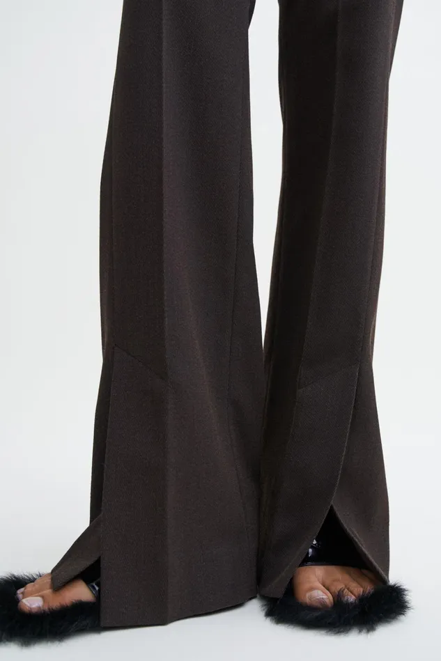 Women Twill Twist Seam Trousers Mocha Filippa K Trousers