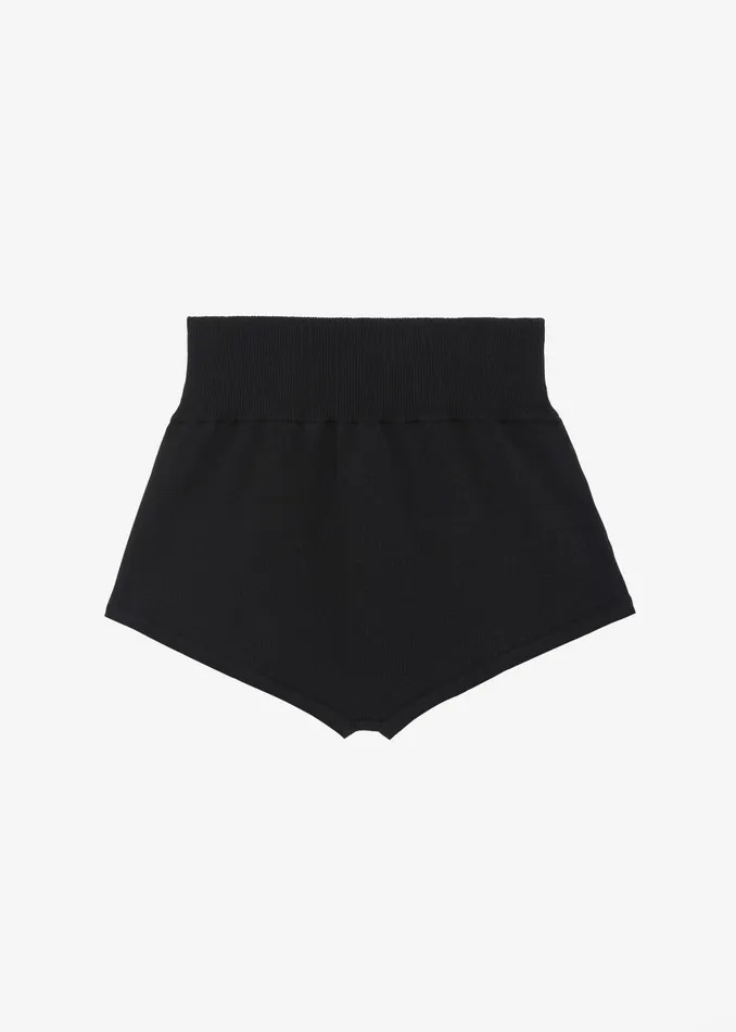 Women Veronica Mini Knit Shorts 8211 Black The Frankie Shop Bottoms