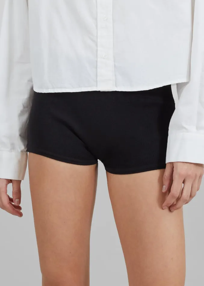 Women Veronica Mini Knit Shorts 8211 Black The Frankie Shop Bottoms