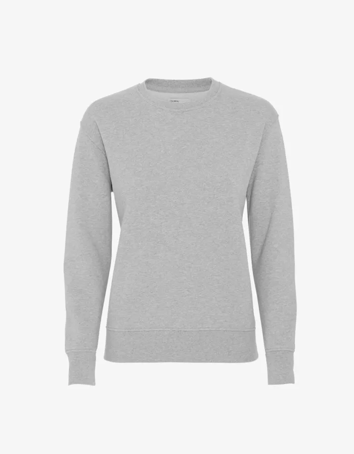 Women Women Classic Organic Crew Heather Grey Colorful Standard Crewneck Sweatshirts