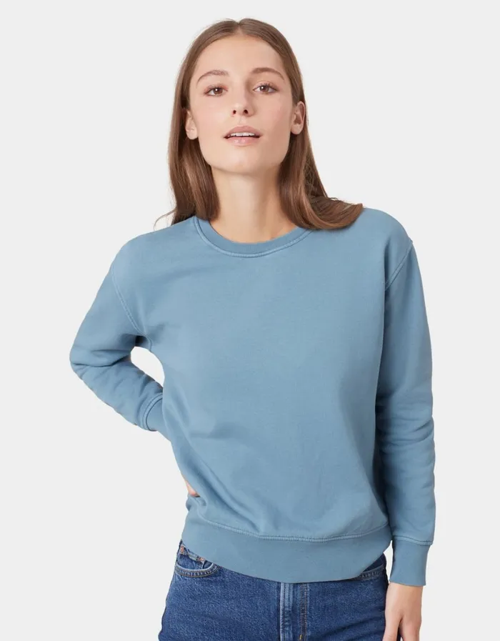 Women Women Classic Organic Crew Heather Grey Colorful Standard Crewneck Sweatshirts