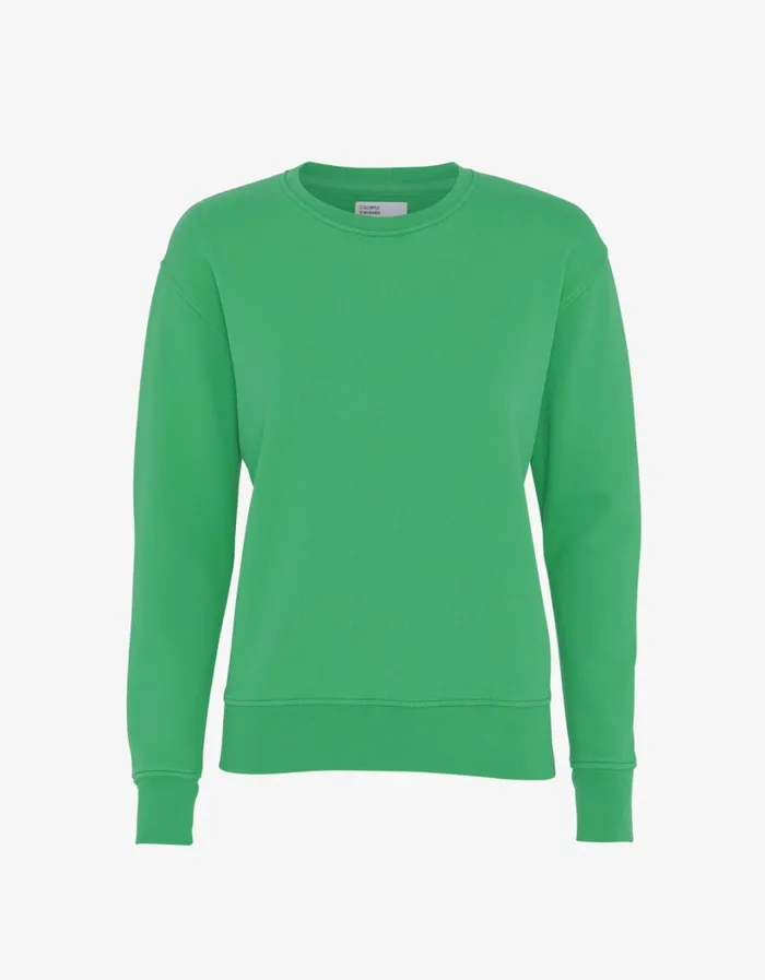 Women Women Classic Organic Crew Kelly Green Colorful Standard Crewneck Sweatshirts