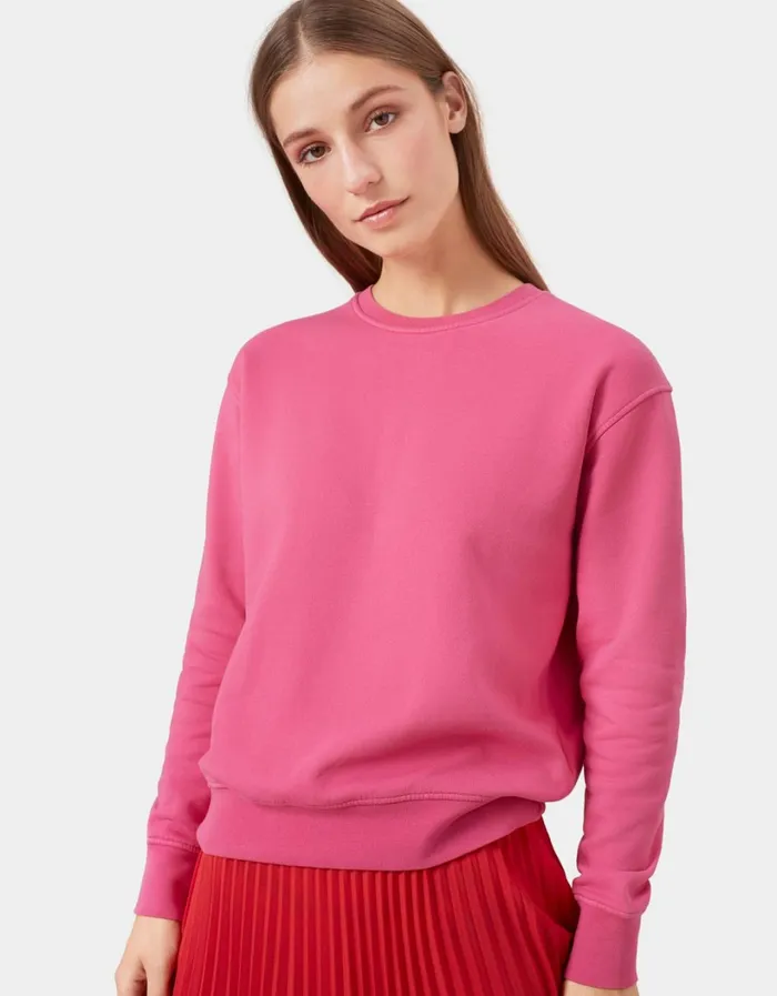 Women Women Classic Organic Crew Snow Melange Colorful Standard Crewneck Sweatshirts