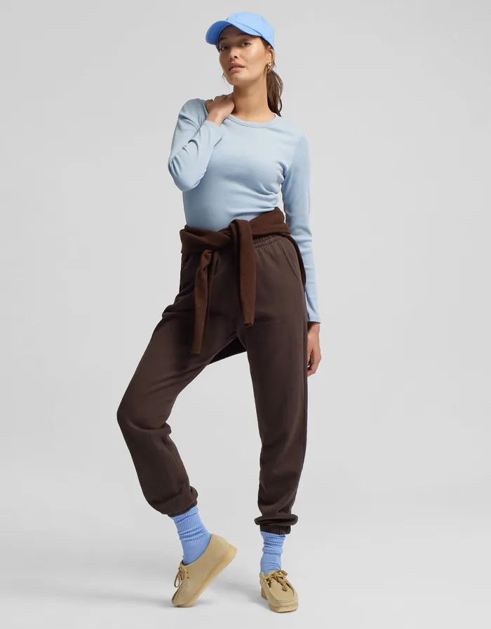 Women Women Organic Rib LS TShirt 8211 Sahara Camel TShirts Colorfulstandard