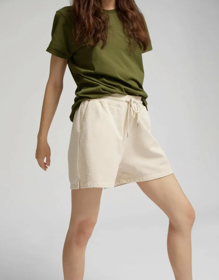 Women Women Organic Sweatshorts Burned Yellow Colorful Standard Shorts