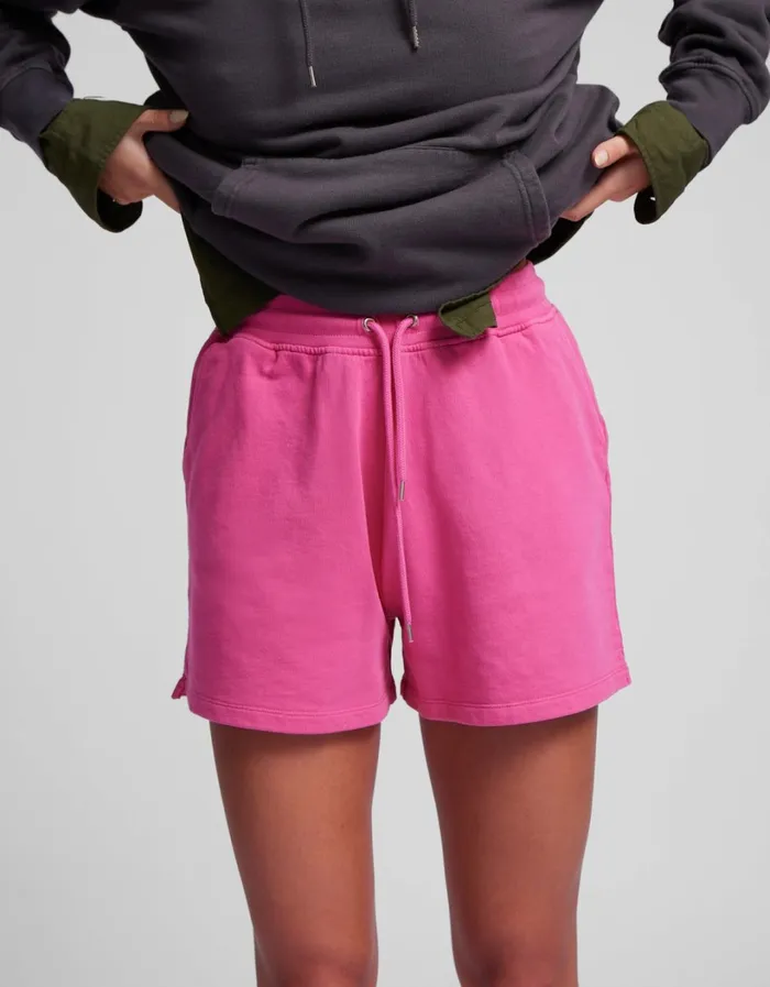 Women Women Organic Sweatshorts Lemon Yellow Colorful Standard Shorts