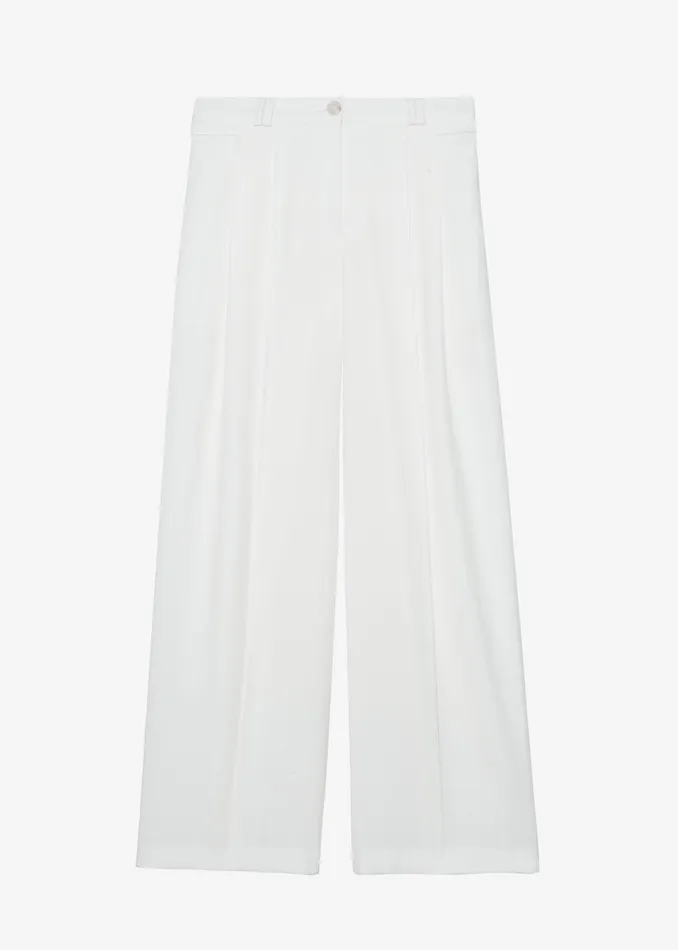 Women Xia Side Belt Trousers 8211 White The Frankie Shop Bottoms