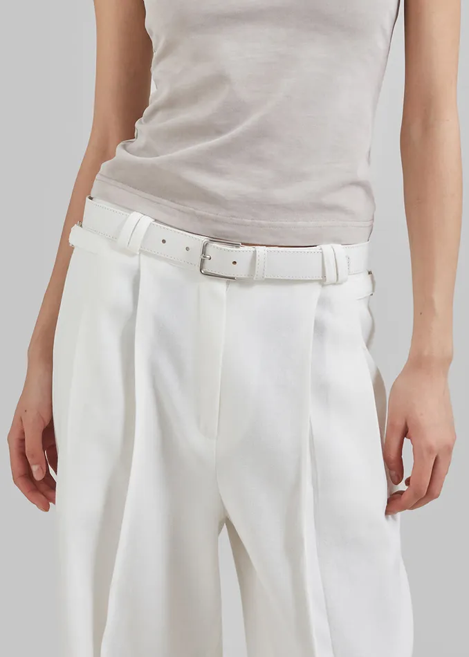 Women Xia Side Belt Trousers 8211 White The Frankie Shop Bottoms