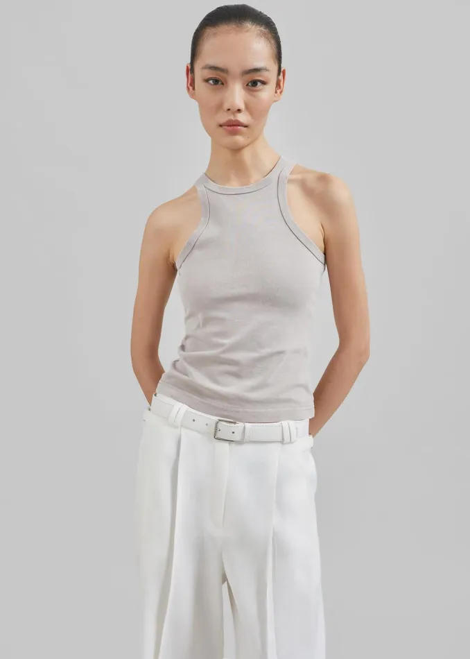 Women Xia Side Belt Trousers 8211 White The Frankie Shop Bottoms