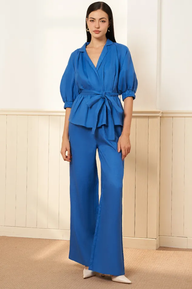Women YUMI KIM Bottoms BLISS LINEN PANT Royal Linen