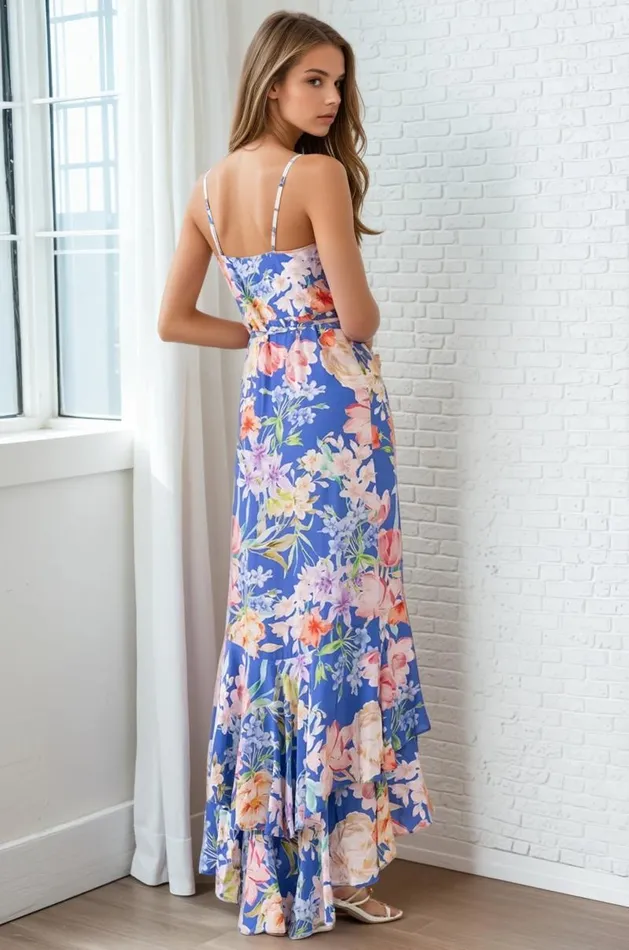Women YUMI KIM Dresses ADELA MAXI WRAP DRESS Shining Light Royal