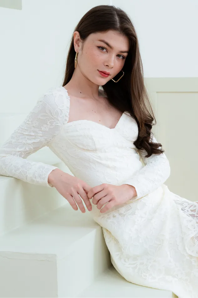 Women YUMI KIM Dresses ARIEL DRESS Hollywood White Lace