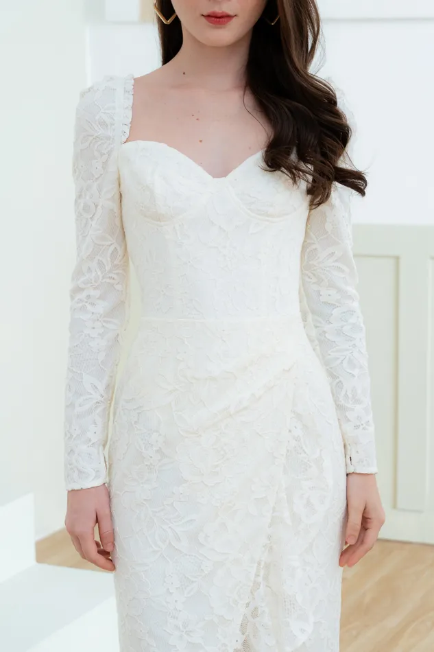 Women YUMI KIM Dresses ARIEL DRESS Hollywood White Lace