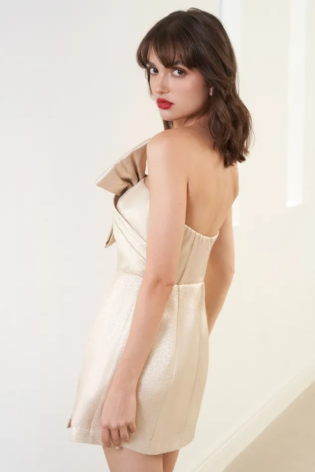 Women YUMI KIM Dresses AVERY DRESS Gold Brocade