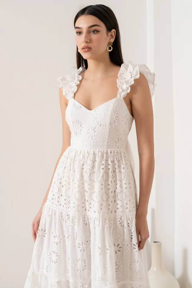 Women YUMI KIM Dresses PAULETTE DRESS Melody Cotton White