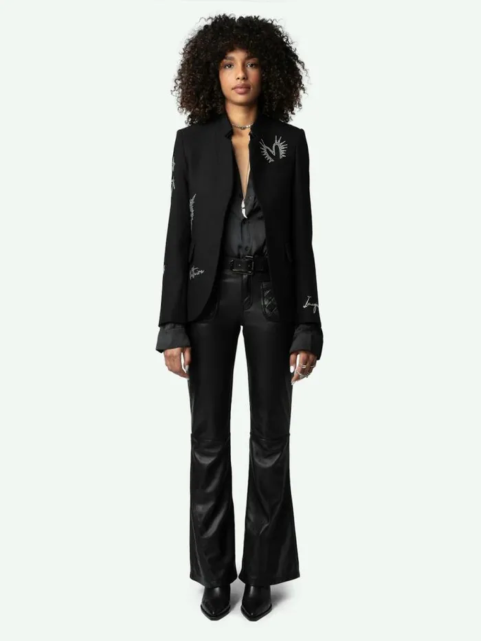 Women Zadig and Voltaire Blazers Very Diamant Blazer Black