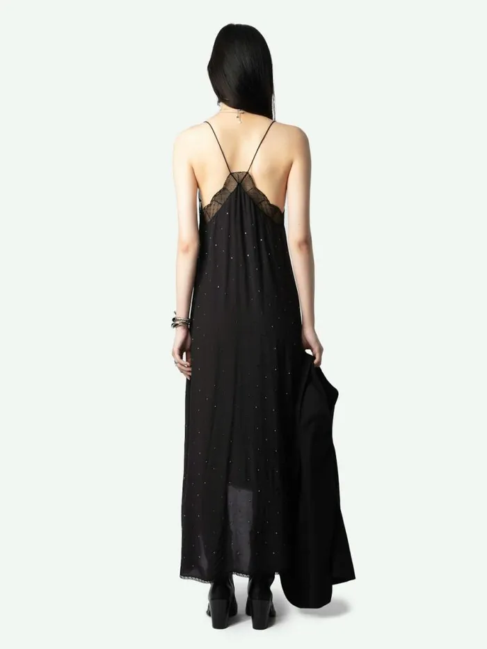 Women Zadig and Voltaire Dresses and Skirts Risty Diamant Dress Stone Women Zadig and Voltaire Dresses and Skirts Risty Diamant Dress Stone