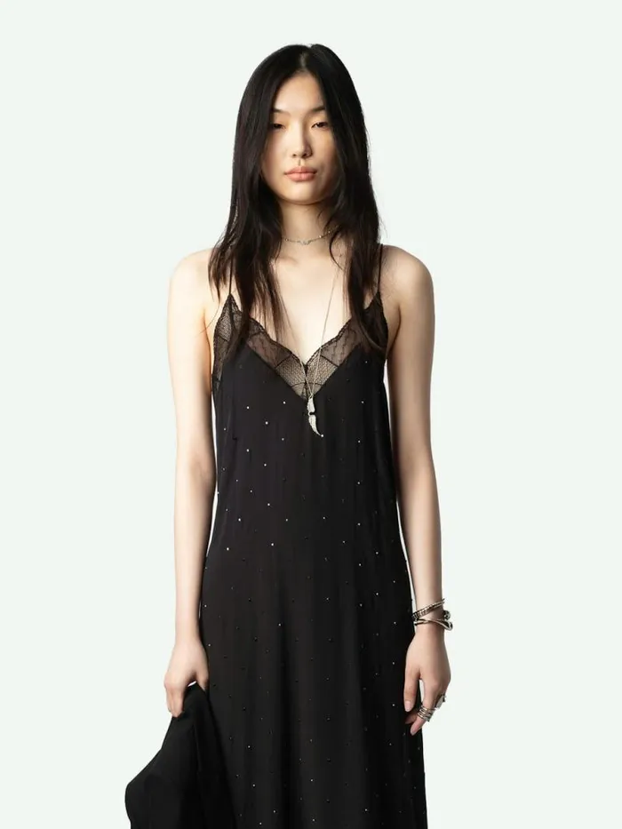 Women Zadig and Voltaire Dresses and Skirts Risty Diamant Dress Stone Women Zadig and Voltaire Dresses and Skirts Risty Diamant Dress Stone