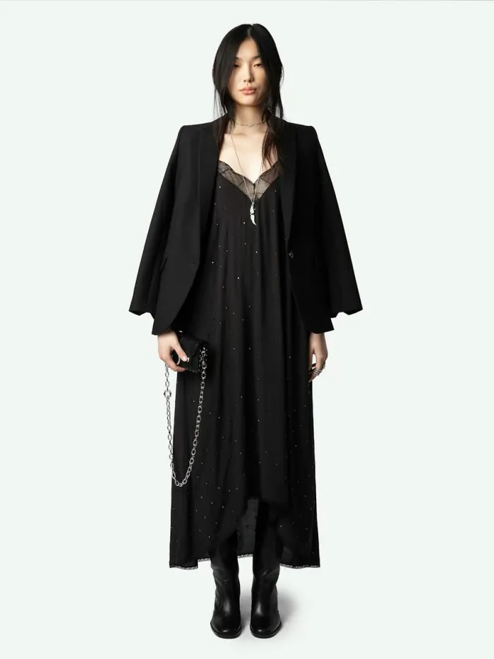 Women Zadig and Voltaire Dresses and Skirts Risty Diamant Dress Stone Women Zadig and Voltaire Dresses and Skirts Risty Diamant Dress Stone
