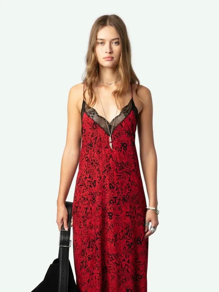 Women Zadig and Voltaire Dresses and Skirts Risty Dress Crimson Women Zadig and Voltaire Dresses and Skirts Risty Dress Crimson