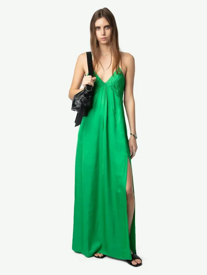 Women Zadig and Voltaire Dresses and Skirts Satin Rayon Dress Gazon