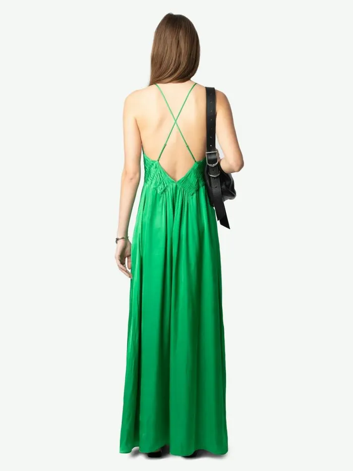Women Zadig and Voltaire Dresses and Skirts Satin Rayon Dress Gazon Women Zadig and Voltaire Dresses and Skirts Satin Rayon Dress Gazon
