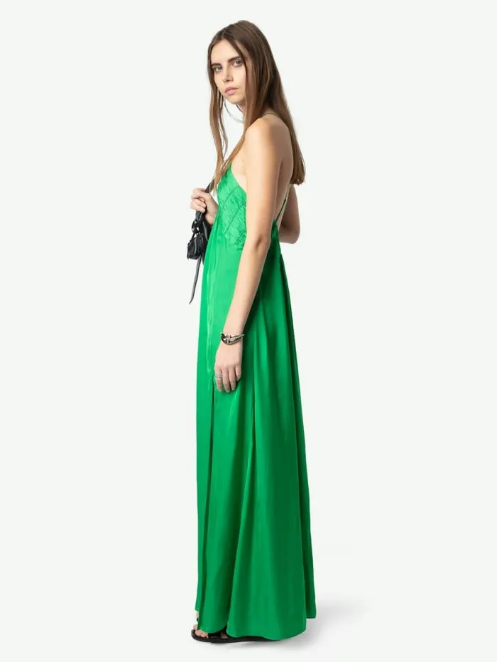 Women Zadig and Voltaire Dresses and Skirts Satin Rayon Dress Gazon Women Zadig and Voltaire Dresses and Skirts Satin Rayon Dress Gazon