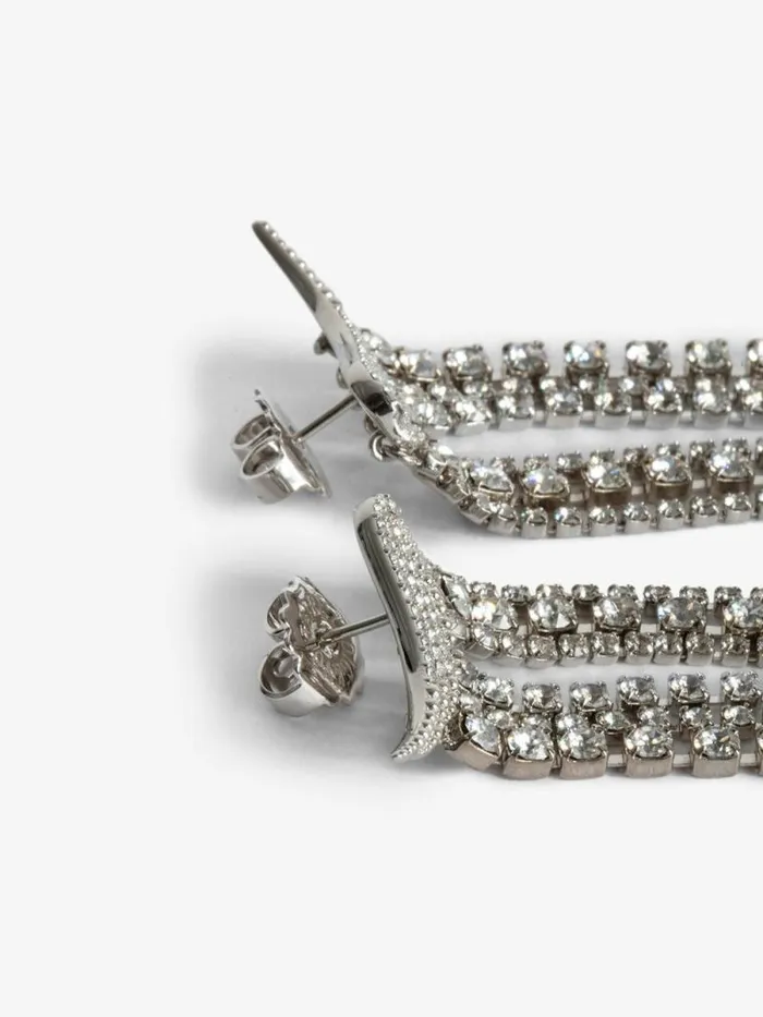 Women Zadig and Voltaire Jewelry Rock Color Earrings Shiny Silver Women Zadig and Voltaire Jewelry Rock Color Earrings Shiny Silver