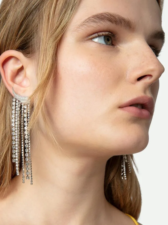 Women Zadig and Voltaire Jewelry Rock Color Earrings Shiny Silver Women Zadig and Voltaire Jewelry Rock Color Earrings Shiny Silver