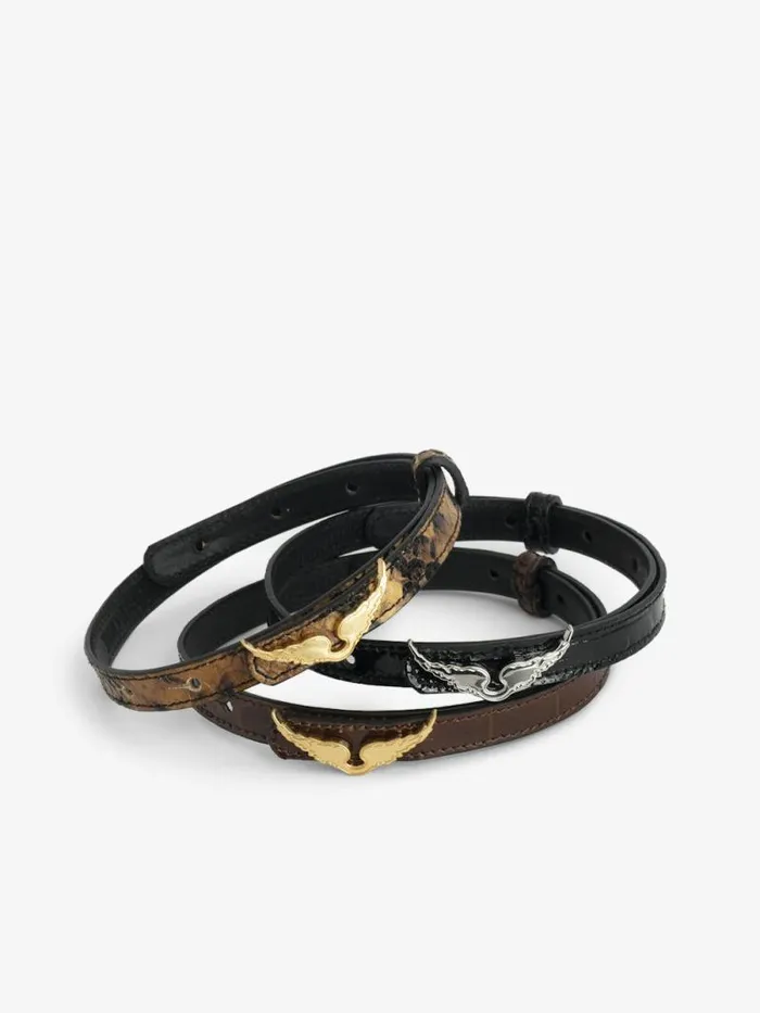 Women Zadig and Voltaire Jewelry Rock Leather Bracelet Black Women Zadig and Voltaire Jewelry Rock Leather Bracelet Black