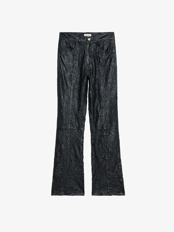 Women Zadig and Voltaire Pants and Shorts Poete Leather Pants Encre Women Zadig and Voltaire Pants and Shorts Poete Leather Pants Encre