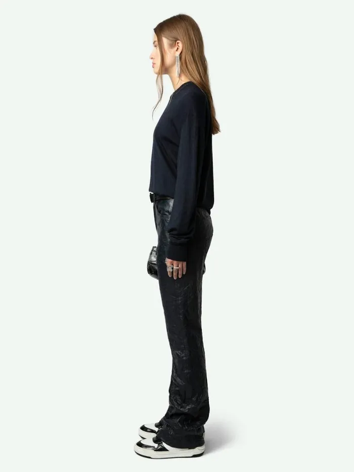 Women Zadig and Voltaire Sweaters and Cardigans Emmy Sweater Encre Women Zadig and Voltaire Sweaters and Cardigans Emmy Sweater Encre