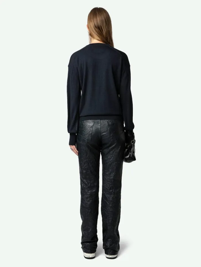 Women Zadig and Voltaire Sweaters and Cardigans Emmy Sweater Encre Women Zadig and Voltaire Sweaters and Cardigans Emmy Sweater Encre