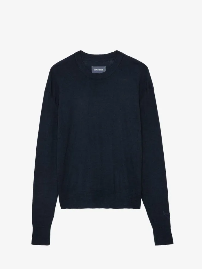 Women Zadig and Voltaire Sweaters and Cardigans Emmy Sweater Encre Women Zadig and Voltaire Sweaters and Cardigans Emmy Sweater Encre