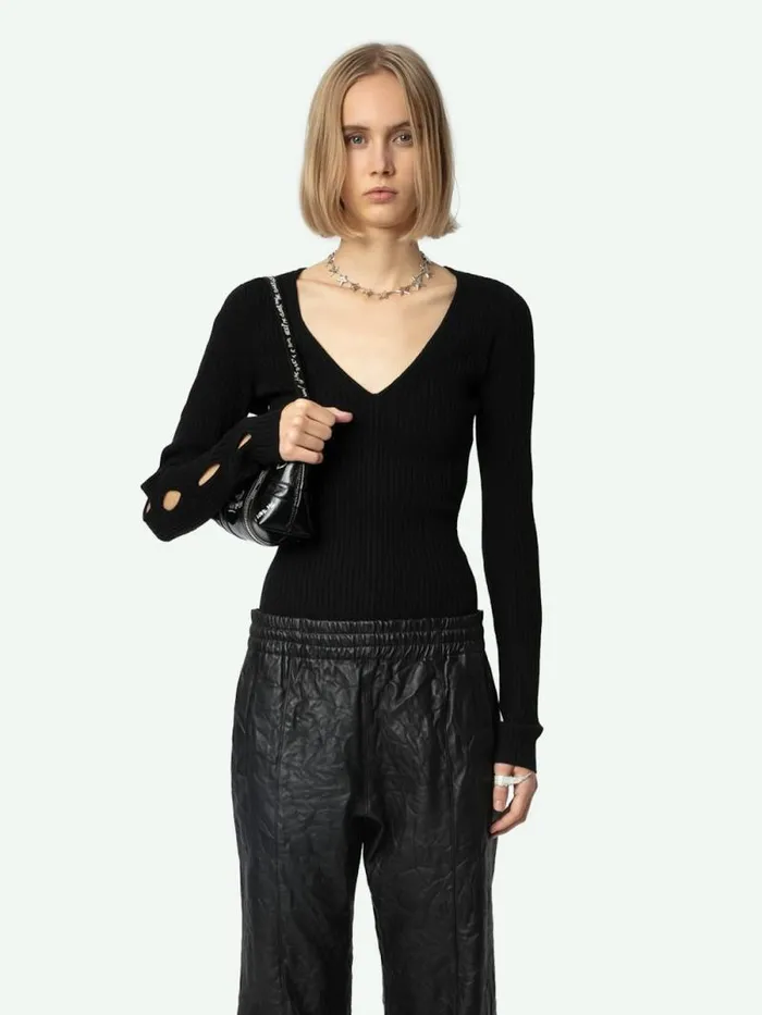 Women Zadig and Voltaire Sweaters and Cardigans Syla Sweater Black