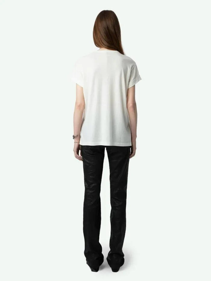 Women Zadig and Voltaire TShirts Anya Diamante Wings Tshirt Judo
