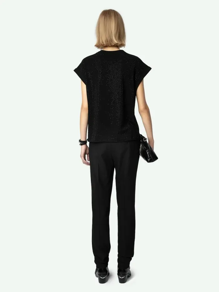 Women Zadig and Voltaire TShirts Cecilia Tank Top Black Women Zadig and Voltaire TShirts Cecilia Tank Top Black