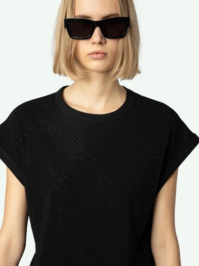Women Zadig and Voltaire TShirts Cecilia Tank Top Black Women Zadig and Voltaire TShirts Cecilia Tank Top Black