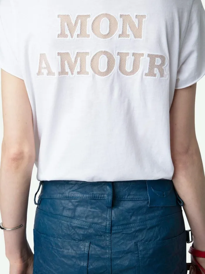 Women Zadig and Voltaire TShirts Fishnet Henley Tshirt White Women Zadig and Voltaire TShirts Fishnet Henley Tshirt White