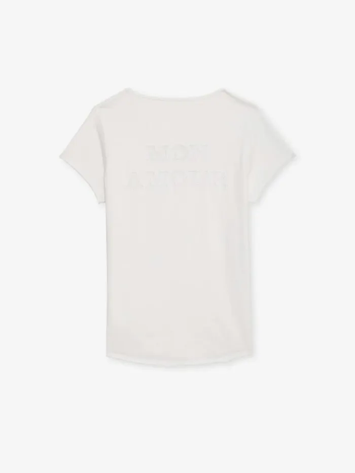 Women Zadig and Voltaire TShirts Fishnet Henley Tshirt White Women Zadig and Voltaire TShirts Fishnet Henley Tshirt White