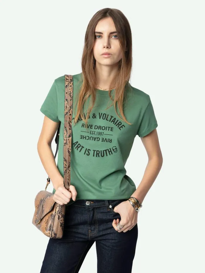 Women Zadig and Voltaire TShirts Walk Tshirt Coriander