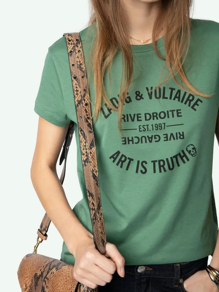 Women Zadig and Voltaire TShirts Walk Tshirt Coriander