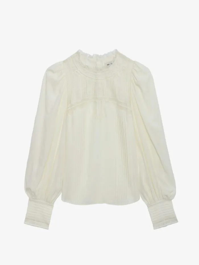 Women Zadig and Voltaire Tops and Shirts Thena 100 Silk Blouse Flake Women Zadig and Voltaire Tops and Shirts Thena 100 Silk Blouse Flake