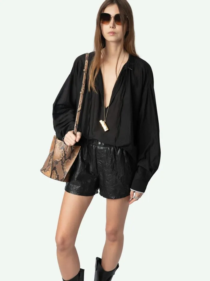 Women Zadig and Voltaire Tops and Shirts Troene Blouse Black