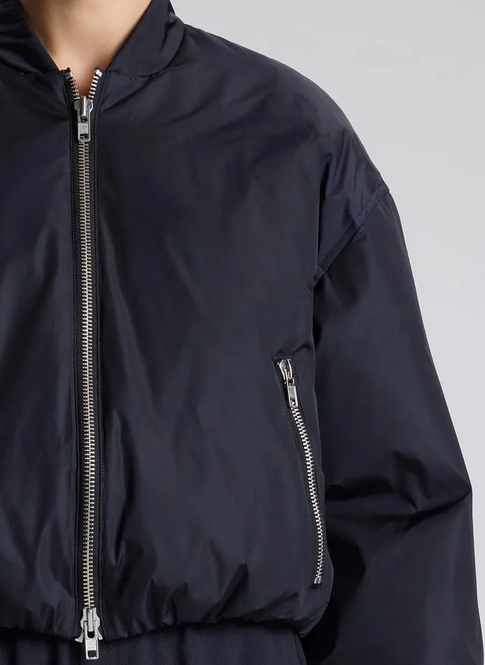 Women Zane Nylon Bomber Jacket Maritime Navy ALC Jackets and Coats