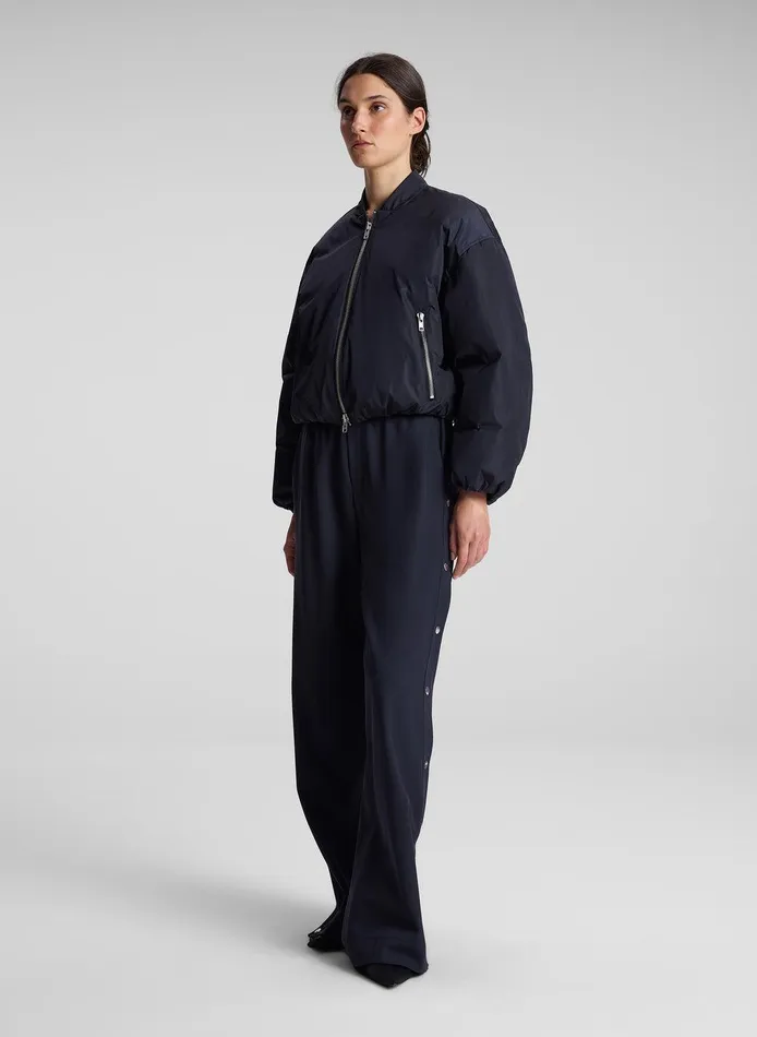 Women Zane Nylon Bomber Jacket Maritime Navy ALC Jackets and Coats