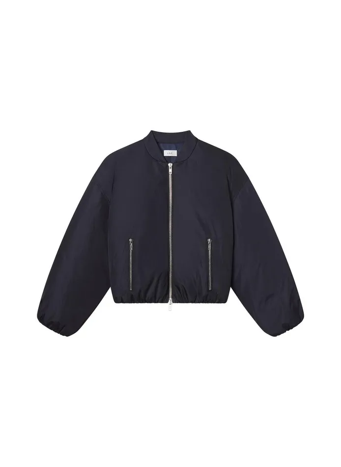 Women Zane Nylon Bomber Jacket Maritime Navy ALC Jackets and Coats