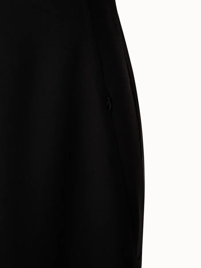 Wool DoubleFace Apron Midi Dress Black Women Akris Dresses