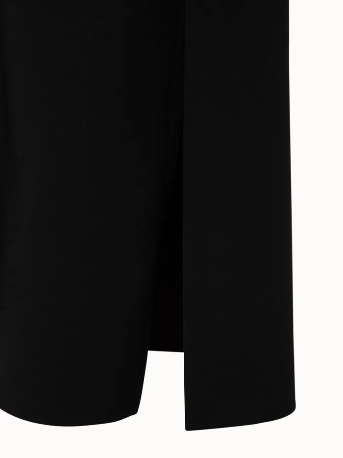 Wool DoubleFace Apron Midi Dress Black Women Akris Dresses