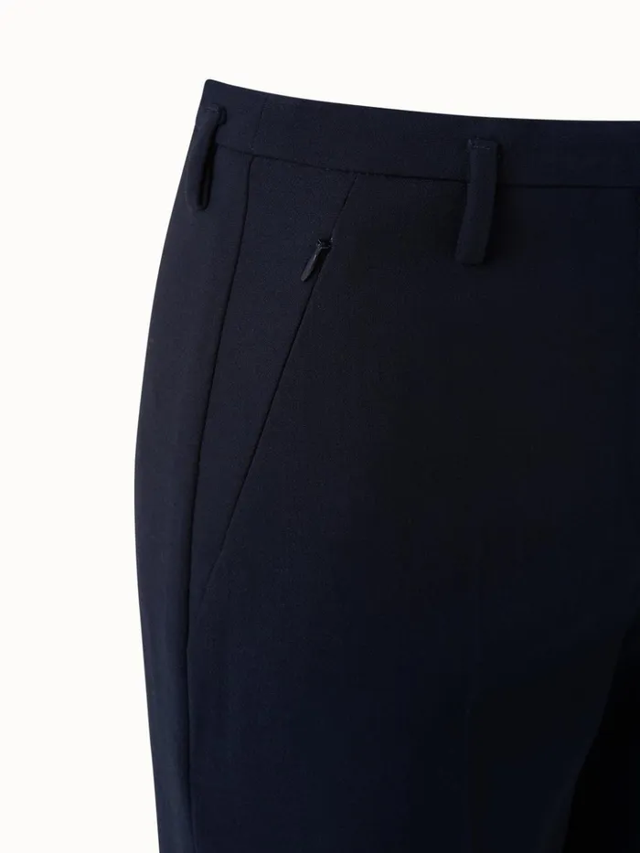 Wool DoubleFace Bootcut Pants Navy Women Akris Pants